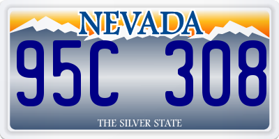 NV license plate 95C308