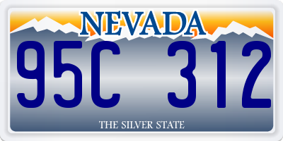 NV license plate 95C312