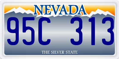 NV license plate 95C313