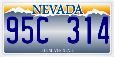 NV license plate 95C314