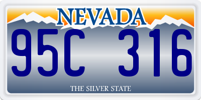 NV license plate 95C316