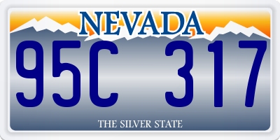 NV license plate 95C317