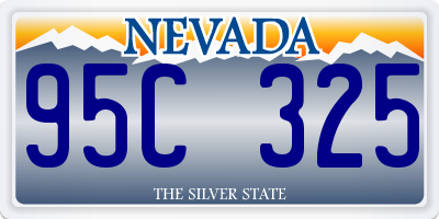 NV license plate 95C325