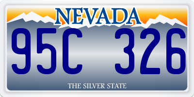 NV license plate 95C326