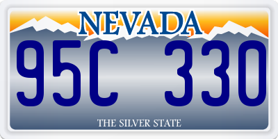 NV license plate 95C330