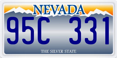 NV license plate 95C331