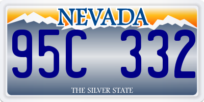 NV license plate 95C332