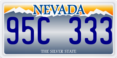 NV license plate 95C333