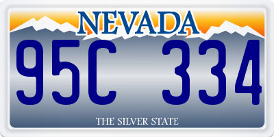 NV license plate 95C334