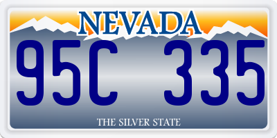 NV license plate 95C335