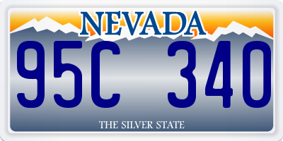 NV license plate 95C340