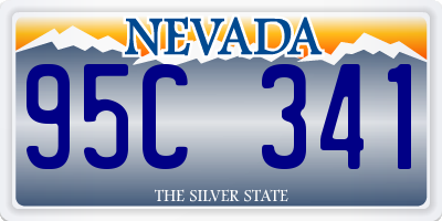 NV license plate 95C341