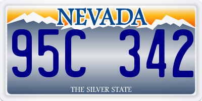 NV license plate 95C342