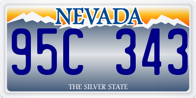 NV license plate 95C343