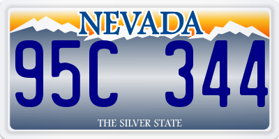 NV license plate 95C344