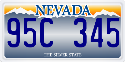 NV license plate 95C345