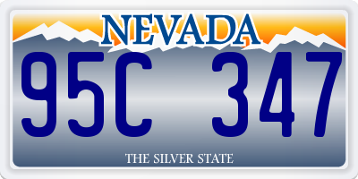 NV license plate 95C347