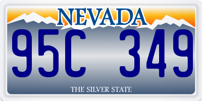 NV license plate 95C349