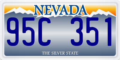 NV license plate 95C351