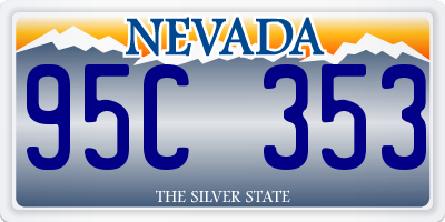 NV license plate 95C353