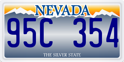 NV license plate 95C354