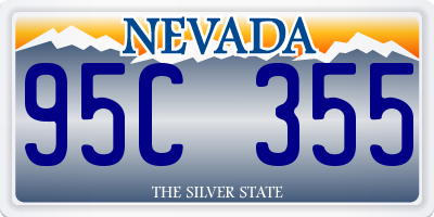 NV license plate 95C355