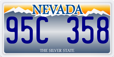NV license plate 95C358