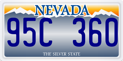 NV license plate 95C360