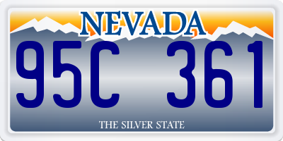 NV license plate 95C361