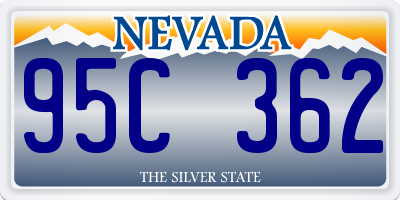 NV license plate 95C362