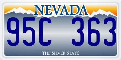 NV license plate 95C363