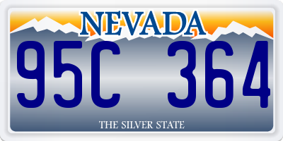 NV license plate 95C364