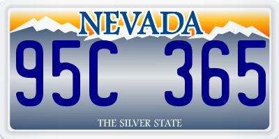 NV license plate 95C365