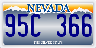 NV license plate 95C366