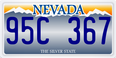 NV license plate 95C367