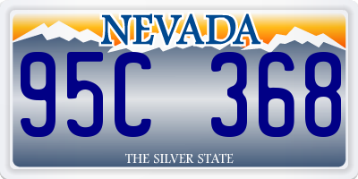 NV license plate 95C368