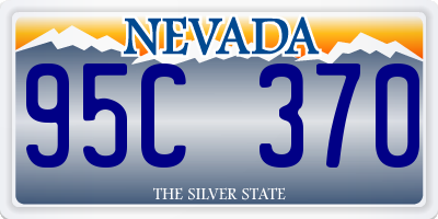 NV license plate 95C370