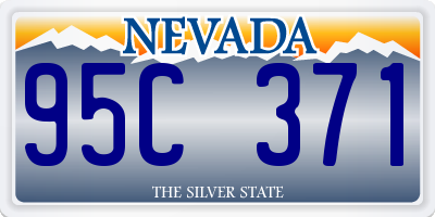 NV license plate 95C371