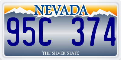 NV license plate 95C374