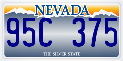 NV license plate 95C375