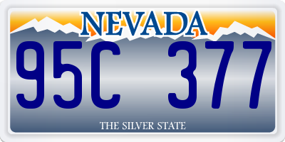 NV license plate 95C377