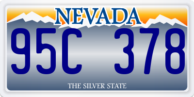 NV license plate 95C378