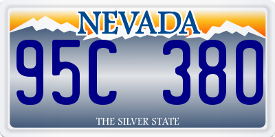 NV license plate 95C380