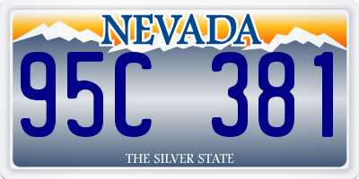 NV license plate 95C381