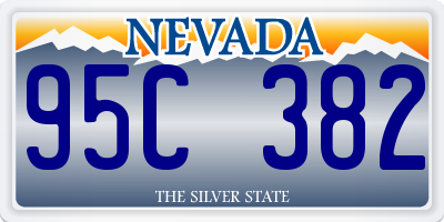 NV license plate 95C382