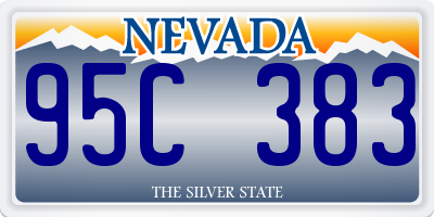 NV license plate 95C383