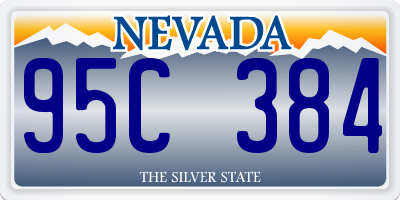 NV license plate 95C384
