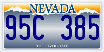 NV license plate 95C385