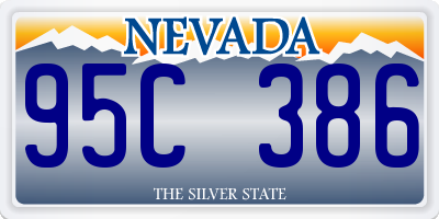 NV license plate 95C386