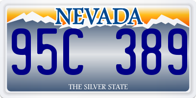 NV license plate 95C389